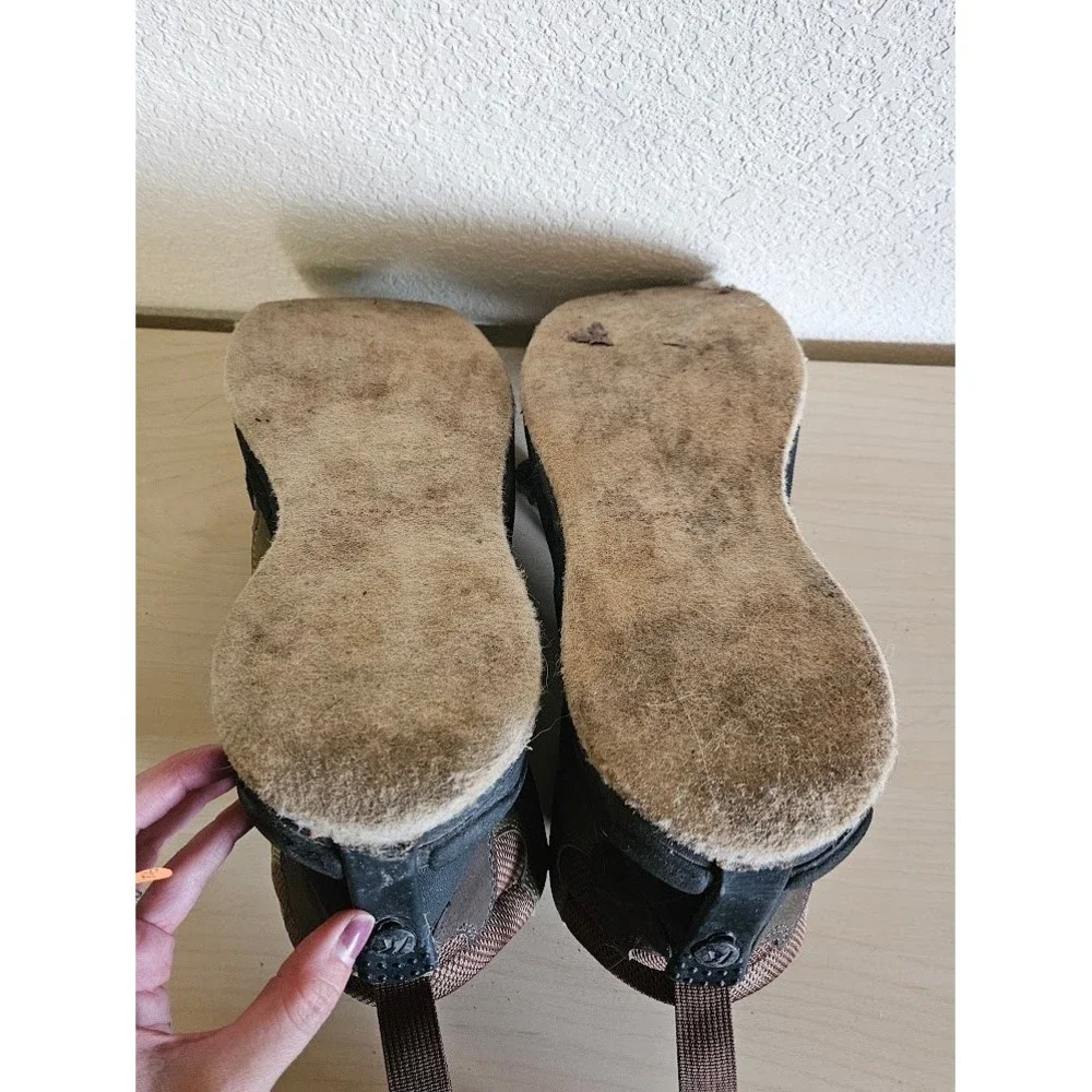 Korkers Redside FB3310 Boots Men Size 12 Brown Fishing Wading Felt Bottom